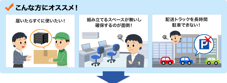 組み立て済商品納品サービス｜通販ならサンワダイレクト