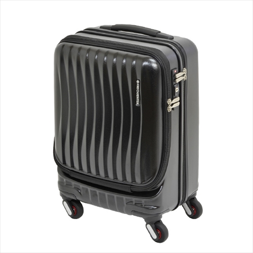 スーツケース（機内持ち込みサイズ・鍵付・ストッパー付・TSAロック・4輪キャリーケース・36L・ブラック）