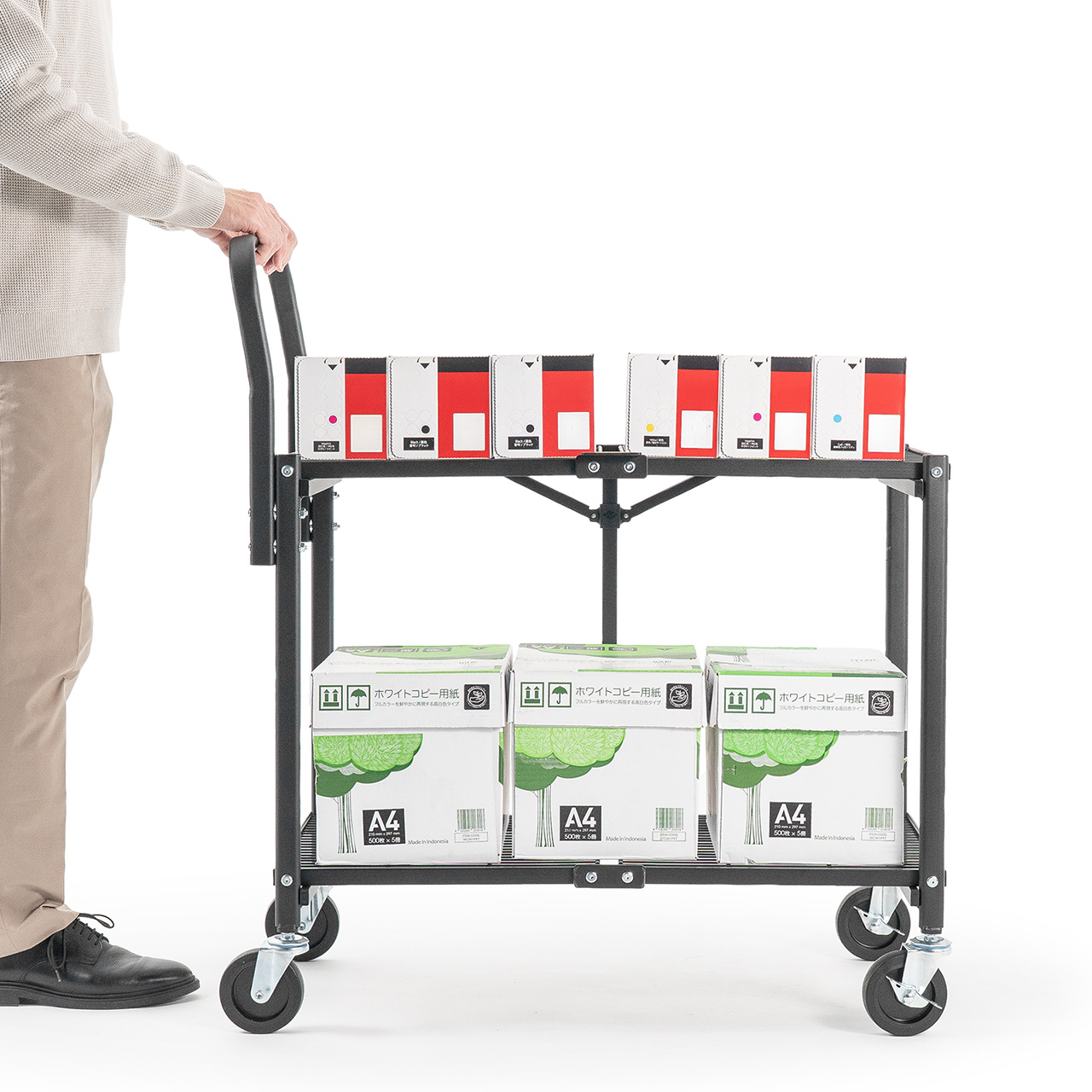 �܂肽���݃X�`�[�����S�� ���ω׏d160kg 2�i��� ���b�N �L���X�^�[�t�� �L�����[�J�[�g ��� �V�F���t �I �V�V�[�g�t�� �u���b�N