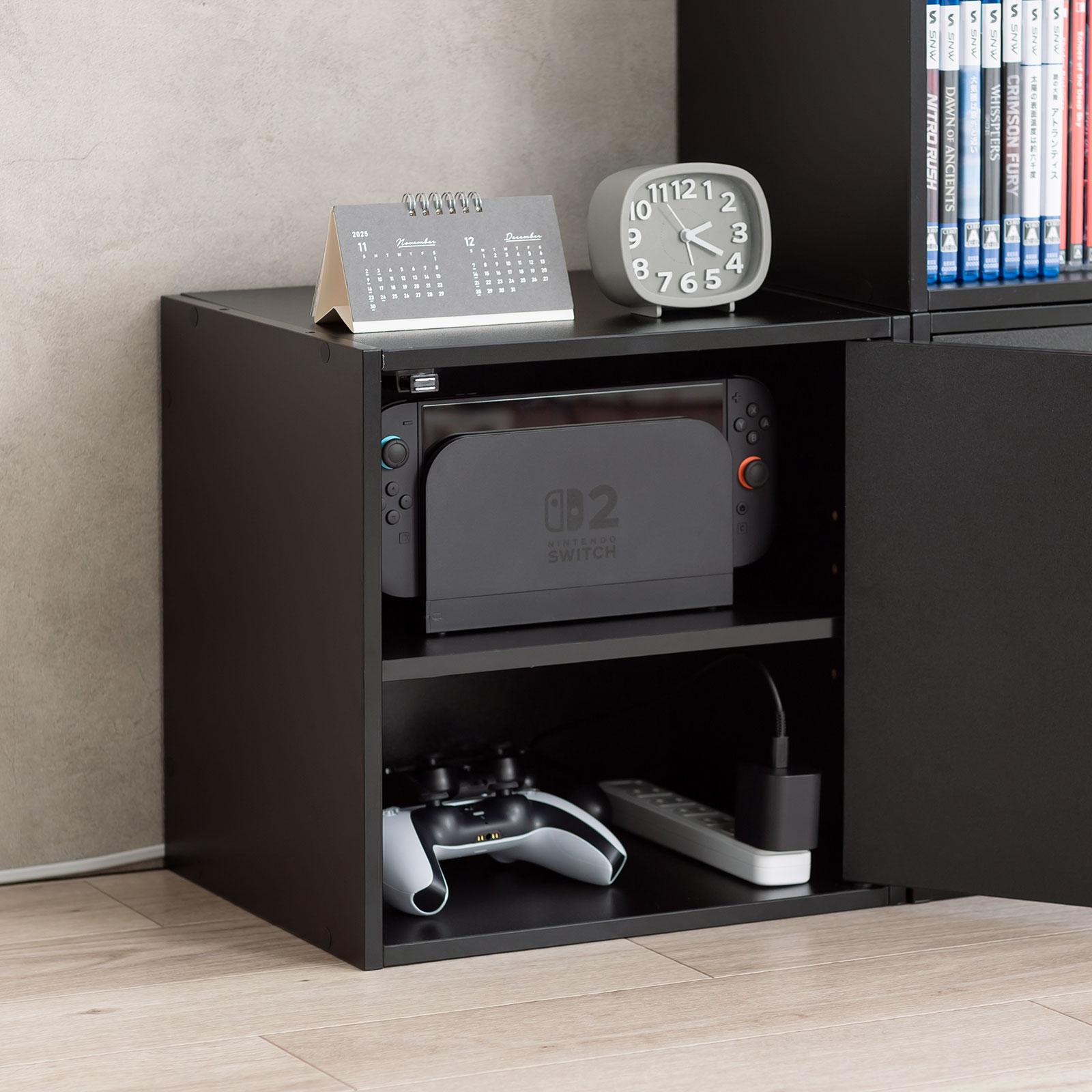 �L���[�u�^���[�{�b�N�X �� ��35�~���s29.5�~����35cm 2�i�� �z���� ���������[�I �A�N�X�^ DVD Switch �u���b�N