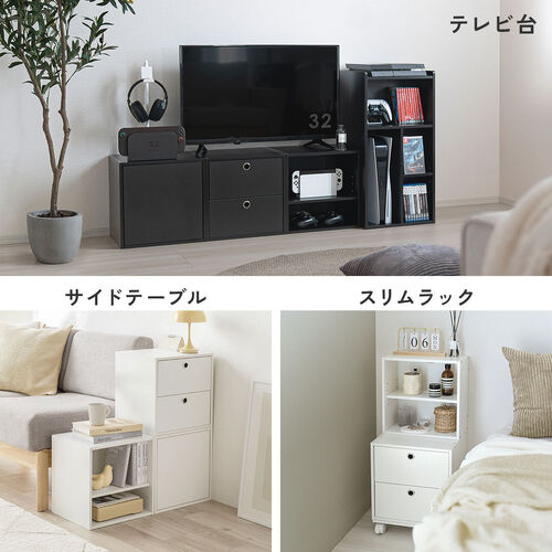 �L���[�u�^���[�{�b�N�X �� ��35�~���s29.5�~����35cm 2�i�� �z���� ���������[�I �A�N�X�^ DVD Switch �u���b�N