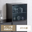 �L���[�u�^���[�{�b�N�X �K���X�� ��35�~���s29.5�~����35cm 2�i�� �z���� ���������[�I �A�N�X�^ DVD Switch �u���b�N