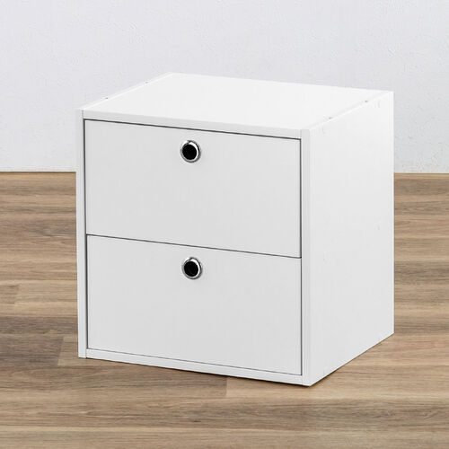 �L���[�u�^���[�{�b�N�X �����o�� ��35�~���s29.5�~����35cm 2�i�� ���������[�I �A�N�X�^ DVD Switch �z���C�g