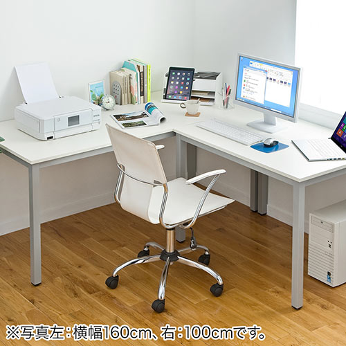 パソコンデスク ミーティングテーブル シンプルワークデスク W800×D700mm フリーアドレス ホワイト 選挙グッズ 100-DESK076W