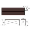 VvfXN [NfXN 2lp 2l| j^[A[Ή 180cm s60cm CguE fAj^[ 100-DESKF007LBR