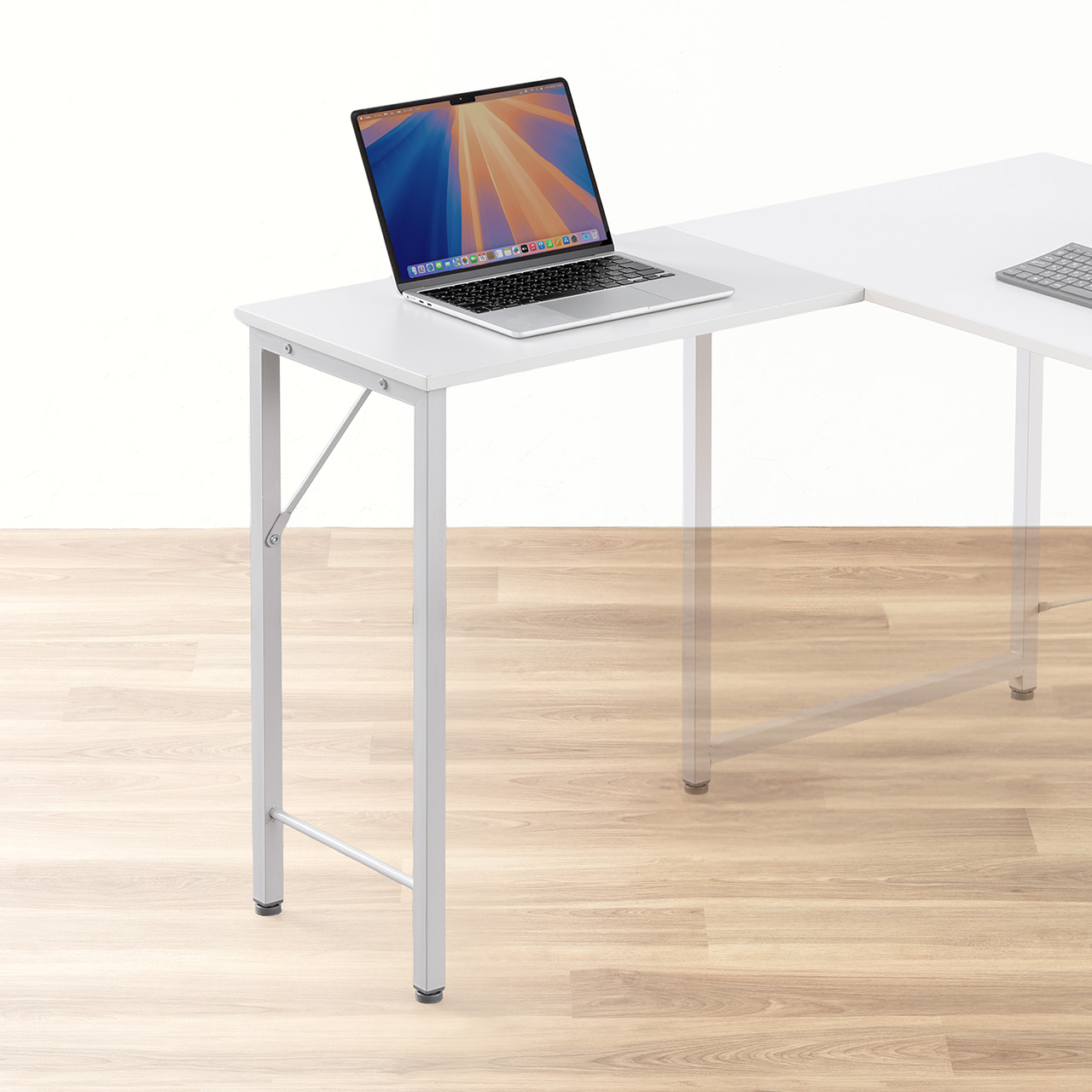 �T�u�f�X�N �V���v���f�X�N��p�T�u�f�X�N L���f�X�N �z���C�g ��35cm ���s60cm �˂��Œ�