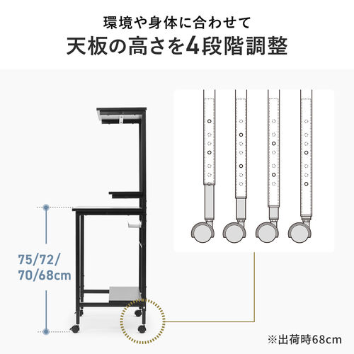 p\RfXN p\RbN [NfXN RpNg I3 [ VvfXN ItBX c LX^[t 60cm ω׏dő46kg Tue[ut zCg 100-DESKF061W