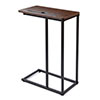 ソファーサイドテーブル ベッドサイドテーブル コの字型テーブル スマホ/タブレットスタンド 高さ63.5cm  ブラウン　木目調 100-DESKH034MK