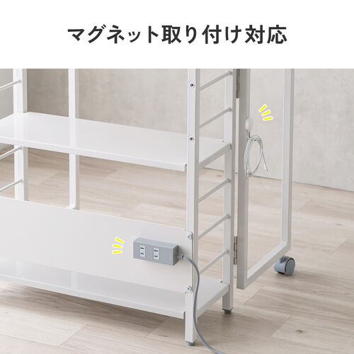 【無垢調 折りたたみ式コンパクトデスク／収納付き】 折りたたみ式デスク キャスター・収納付き 無垢材使用 | NATURAL