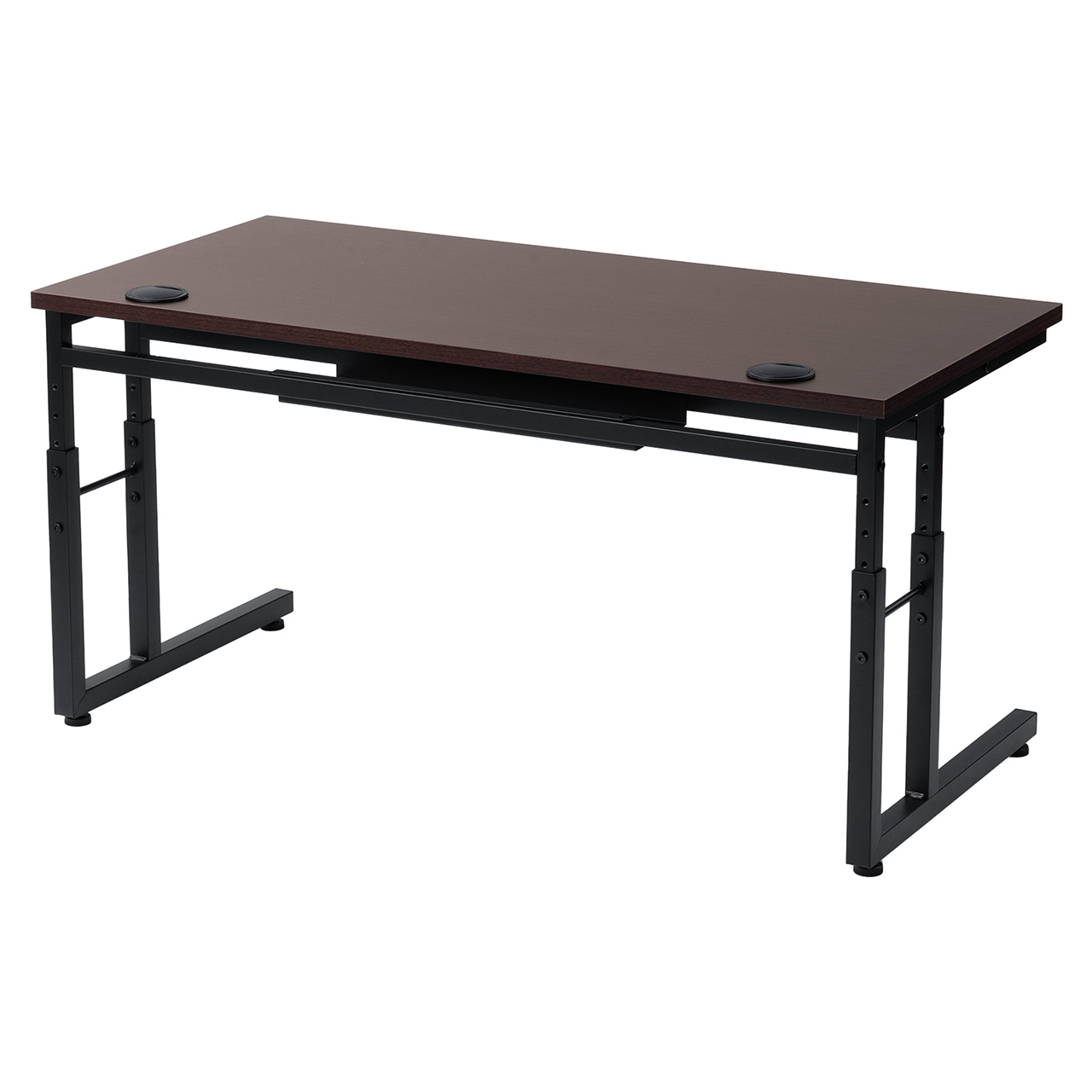 ���[�f�X�N �p�\�R���f�X�N �������� ����38cm�`58cm 6�i�K�� ��90cm ���s45cm �P�[�u���z���� �^�b�v�� �Q�[�~���O �׋��� �u���E��