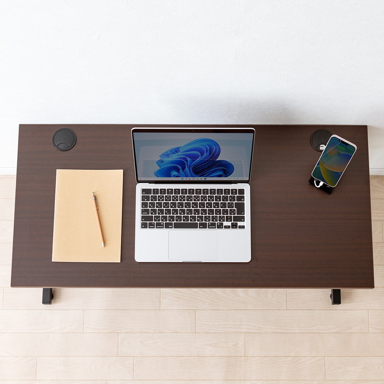 ���[�f�X�N �p�\�R���f�X�N �������� ����38cm�`58cm 6�i�K�� ��90cm ���s45cm �P�[�u���z���� �^�b�v�� �Q�[�~���O �׋��� �u���E��