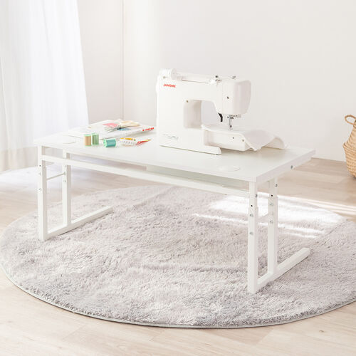 ���[�f�X�N �p�\�R���f�X�N �������� ����38cm�`58cm 6�i�K�� ��90cm ���s45cm �P�[�u���z���� �^�b�v�� �Q�[�~���O �׋��� �z���C�g