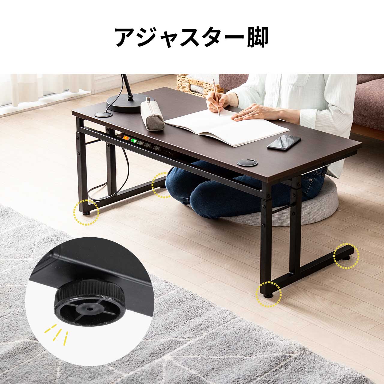 ���[�f�X�N �p�\�R���f�X�N �������� ����38cm�`58cm 6�i�K�� ��90cm ���s45cm �P�[�u���z���� �^�b�v�� �Q�[�~���O �׋��� �z���C�g