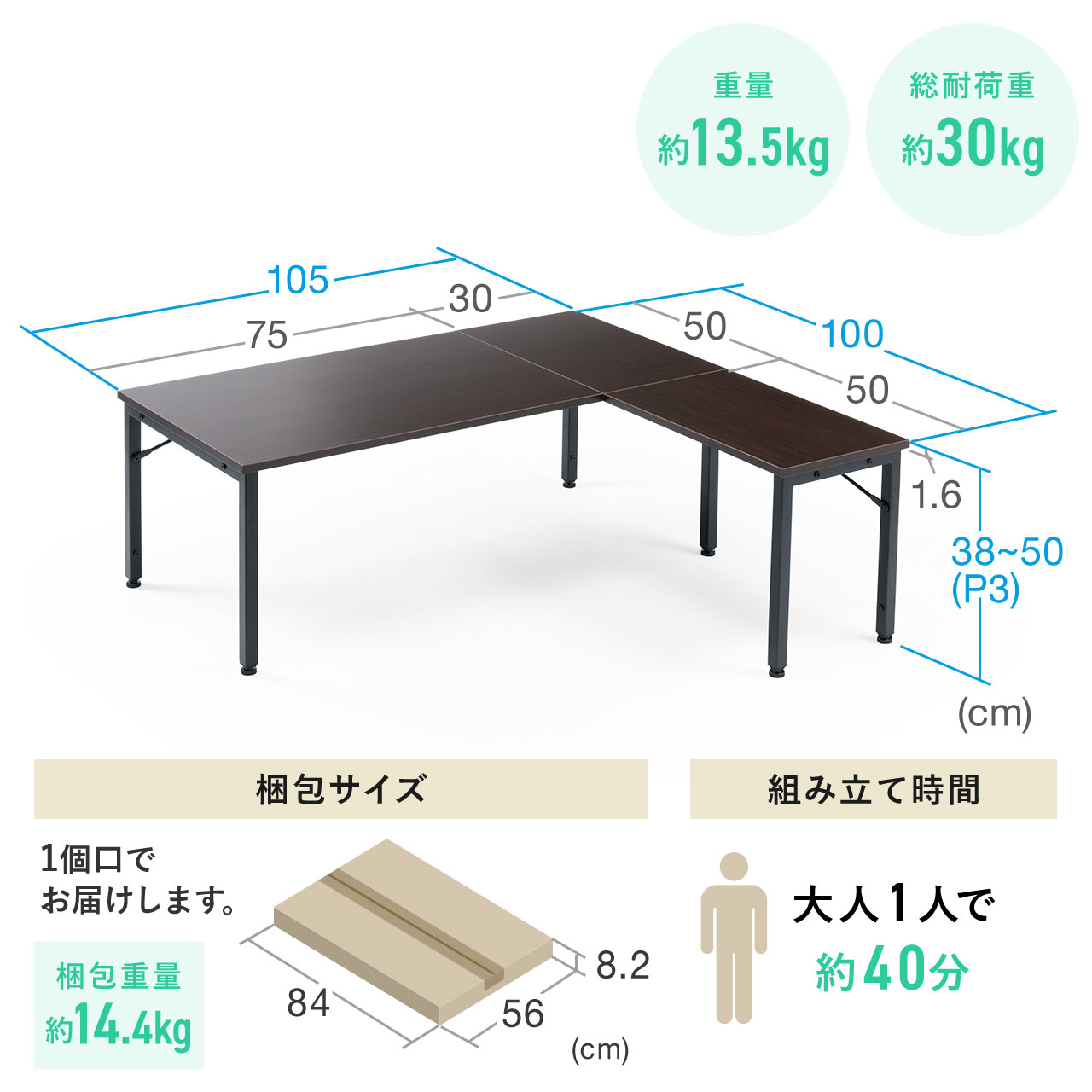 [��105]L�����[�f�X�N �p�\�R���f�X�N �ؐ� ���f�X�N �R�[�i�[�f�X�N ������5�i�K �u���b�N