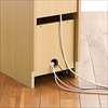 ルーター＆電源タップ収納ボックス（ケーブル配線処理・iPhone/スマホ/タブレットスタンド搭載・幅28cm・木目） 100-DESKS002M
