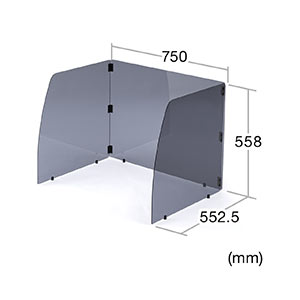 パーテーション アクリル 透明 3面 オフィス 学校 折りたたみ 飛沫防止
