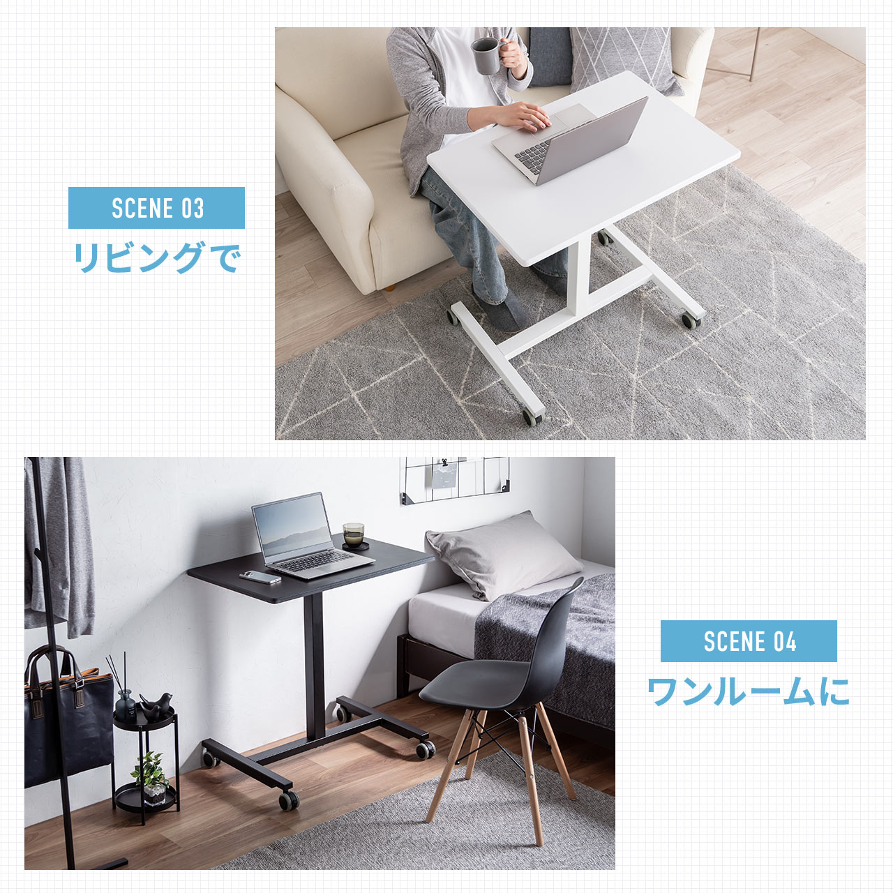 �X�^���f�B���O�f�X�N �㉺���~�f�X�N �K�X�����~ �d���s�v ���~��40cm ��75cm ���s50cm ���Ɍy�� �u���b�N