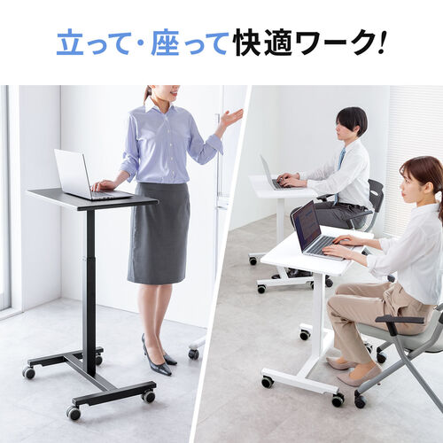 X^fBOfXN RpNg KX~ 62cm s43cm 76`110cm LX^[t Ɍy 肷h~ ubN 100-ERD048BK