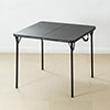 【サンワサマーセール】折りたたみテーブル（省スペース・W860mm・D860mm・樹脂天板・簡単組立・持ち運び・取っ手付き・グレー）