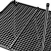 【サンワサマーセール】折りたたみテーブル（省スペース・W860mm・D860mm・樹脂天板・簡単組立・持ち運び・取っ手付き・グレー）
