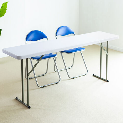 折りたたみテーブル 幅180cm 奥行45cm 樹脂天板 作業台 組立簡単 軽量