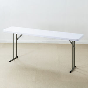 折りたたみ式作業台 会議テーブル45cm ×180cm ×70cm 2個セット 折りたたみテーブル 幅180cm 奥行45cm 樹脂天板 作業台 組立簡単