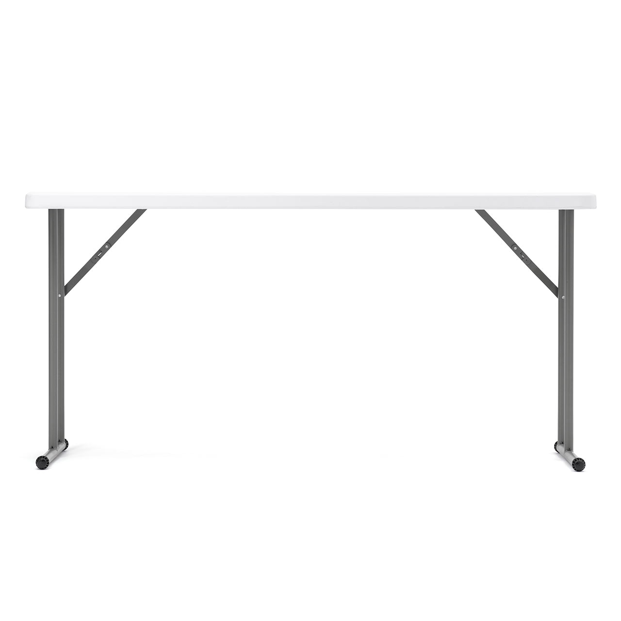 会議テーブル 折りたたみテーブル 省スペース W1520mm D455mm 樹脂天板 作業台 簡単組立 持ち運び 軽量 ホワイト 100-FD022W
