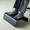 フットレスト 足置き オフィス デスクワーク 靴収納 スチール製 ブラック