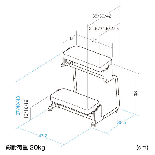 �A�E�g���b�g�F3WAY�t�b�g���X�g �Ɍ��N�b�V���� ���i�K �p�x���� 3�i�K�������� �I�b�g�}�� �f�X�N�p ���u���� �z���C�g