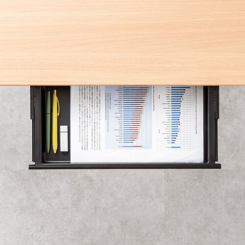 �f�X�N�����[�{�b�N�X �����o�� ��t�� �؃l�W�Œ� ��42.3cm A4�Ή� �f�X�N�ݒu ���� ���� �h�����[ �u���b�N S�T�C�Y