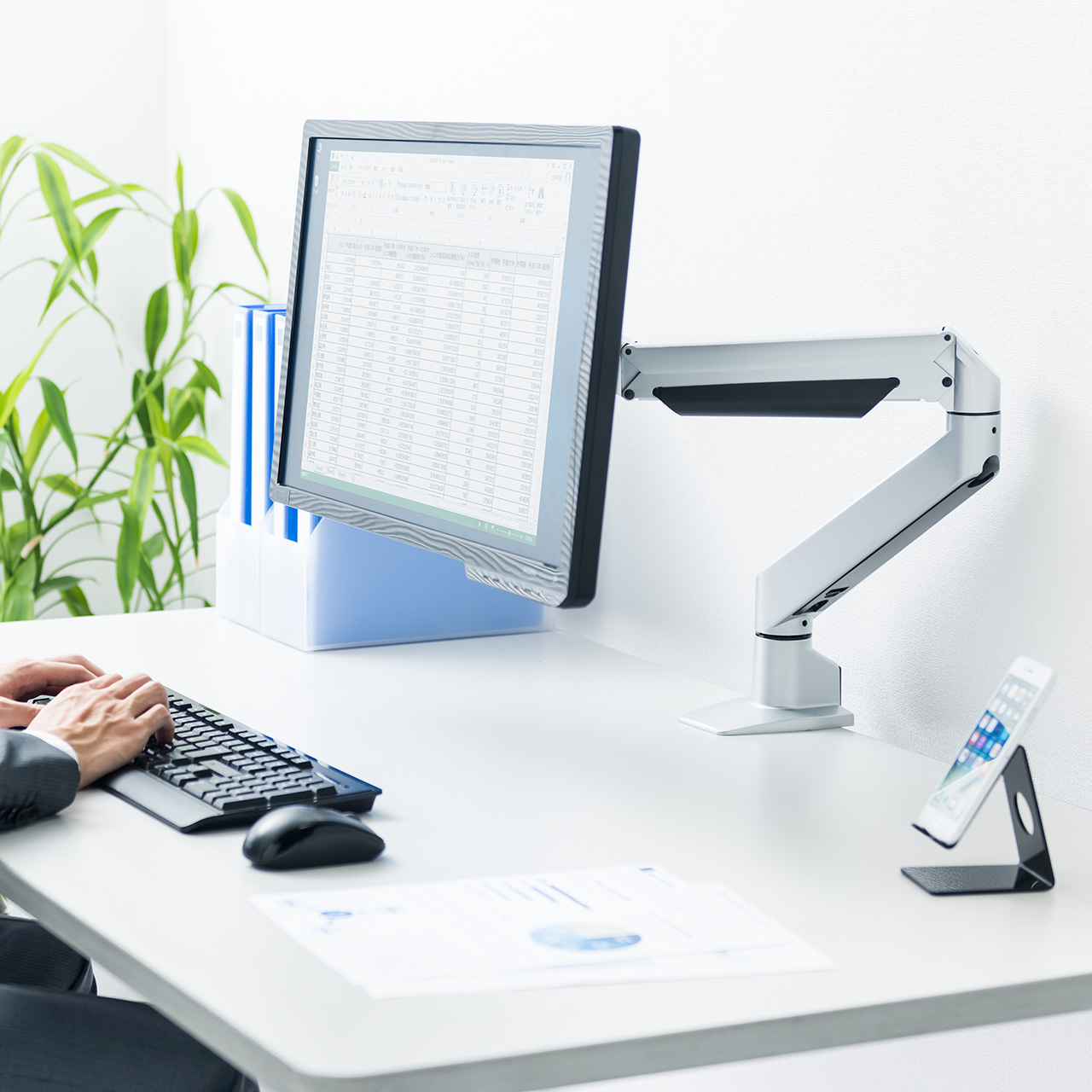 �y3��Z�b�g�z���j�^�[�A�[�� �f�X�N�}�E���g �f�B�X�v���C�A�[�� 34�C���`(2kg�`10kg)�܂őΉ� �V���o�[