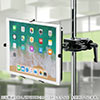 iPad・タブレットアームスタンド（ポール/支柱取付・クランプ式・9.7～13インチ対応）