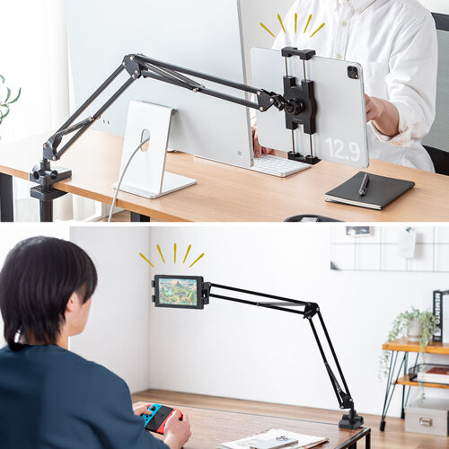 �^�u���b�g�A�[���X�^���h �Q�Ȃ��� �A�[�� �X�}�z�A�[�� �N�����v�Œ莮 3�֐� �x�b�h�T�C�h��t�\ 360�x��] �z���C�g