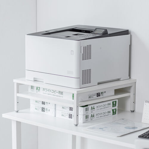 �v�����^�� ��� ���[�U�[�v�����^�[�ݒu �N�����v�Œ� �I�t�B�X �R���p�N�g2�i �ω׏d50kg 52�~52cm �z���C�g