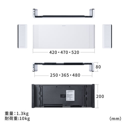 yƓd]2022N10Ɍfڂ܂zj^[  3iK 42cm/47cm/52cm o USBnu Type-C Type-A Type-Cڑ 100-MR188BW