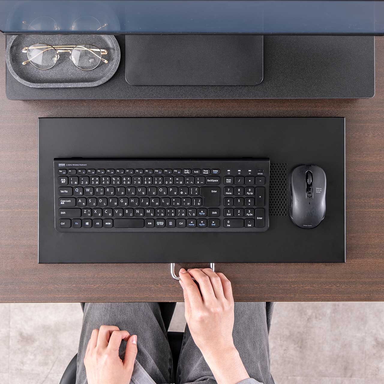 �L�[�{�[�h�X���C�_�[ ����� ���^���[���[�t ��52.6cm �L�[�{�[�h �}�E�X �m�[�g�p�\�R�� �X�`�[���� �u���b�N