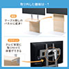 【オフィスアイテムセール】壁寄せ液晶テレビスタンド（32型/40型/43型/49型/50型/52型/55型対応・着脱可能棚板・3段階高さ調整・固定脚・薄い木目)