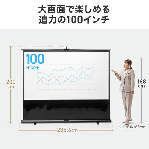 【未開封】サンワサプライ　プロジェクタースクリーン　60インチ　M70909-2 サンワダイレクト本店 サンワサプライ【オフィス・PC周辺通販】