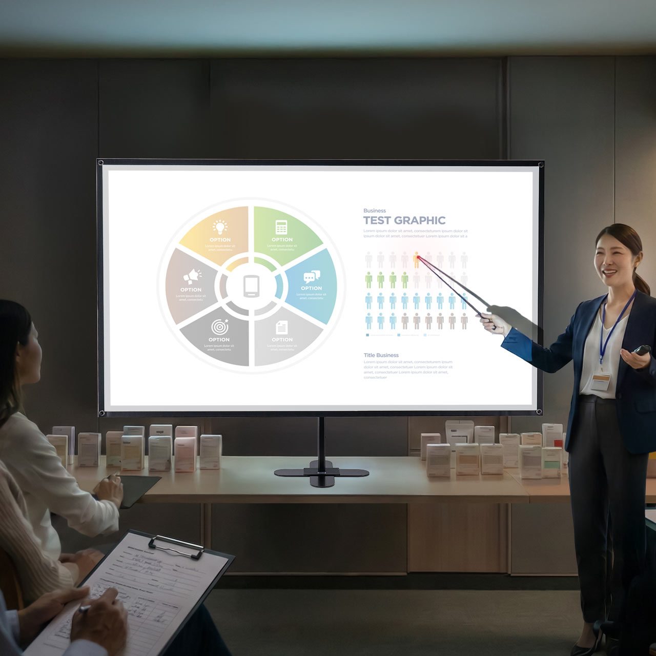 �v���W�F�N�^�[�X�N���[�� 80�C���` 4K�Ή� ��� ���o�C�� ���[�o�b�O�t