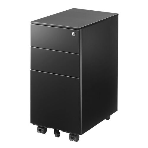 USM/ハラーシステム　デスク　キャビネット付き　３段　鍵あり　ブラック USM/ハラーシステム デスク キャビネット付き 3段 鍵あり ブラック