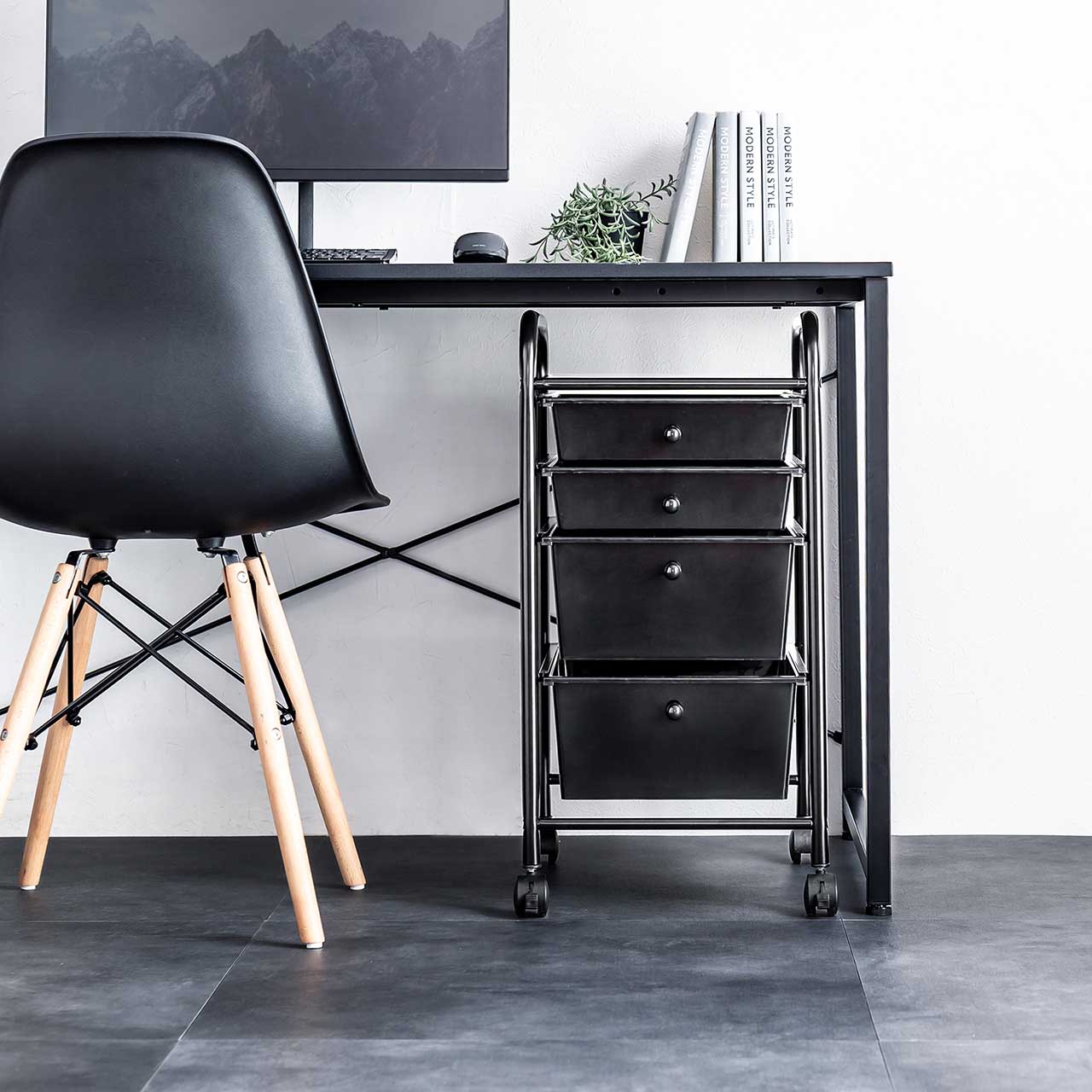 サンワダイレクト パソコンデスク キャスター付き ブラック サンワダイレクト本店 サンワサプライ【オフィス・PC周辺通販】