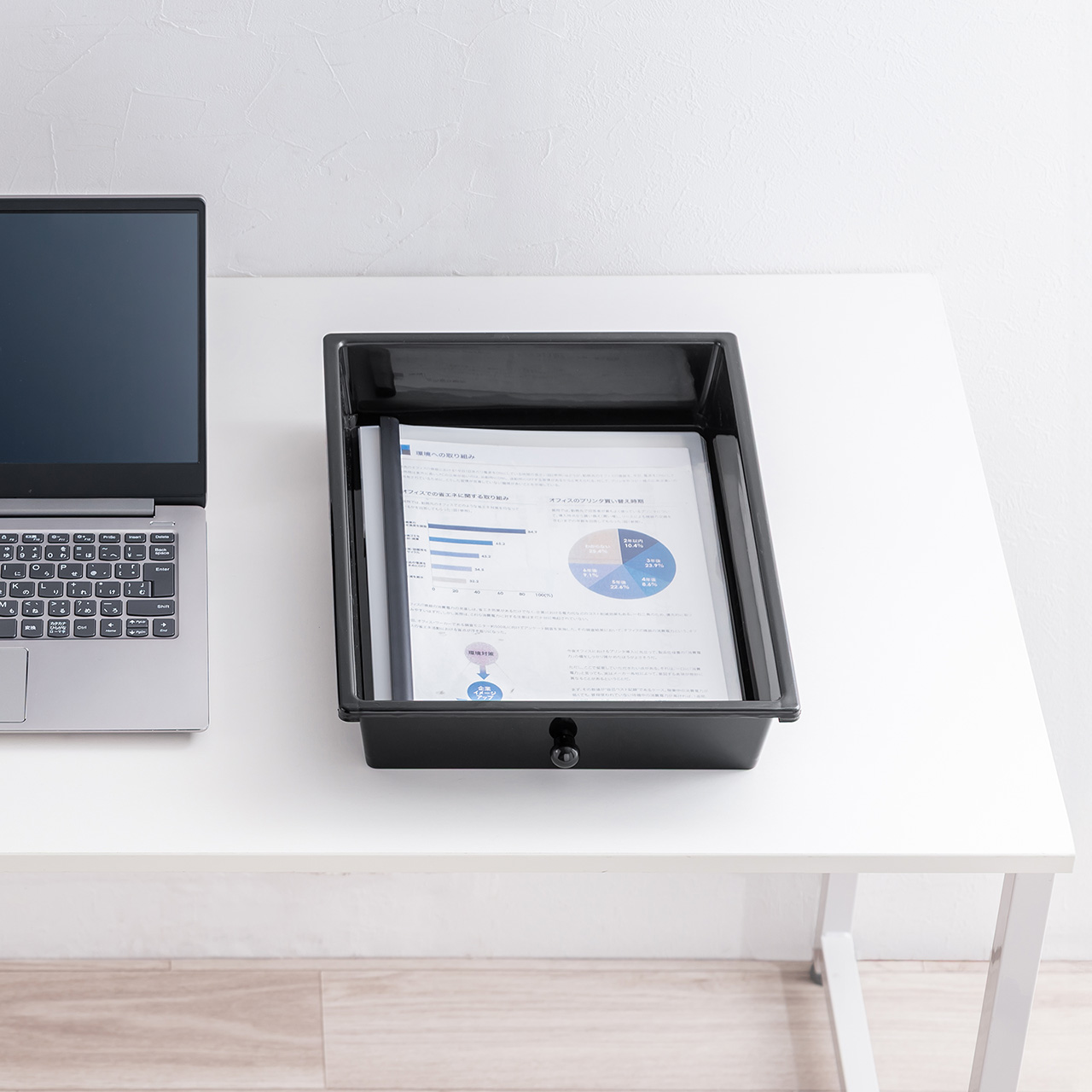 �f�X�N���S�� �����g���[ 4�i �L���r�l�b�g �L���X�^�[�t�� �T�C�h���S�� A4�T�C�Y�Ή� �u���b�N