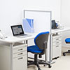 オフィス用パーテーション（2枚セット・自立式・半透明・W800×H1200）