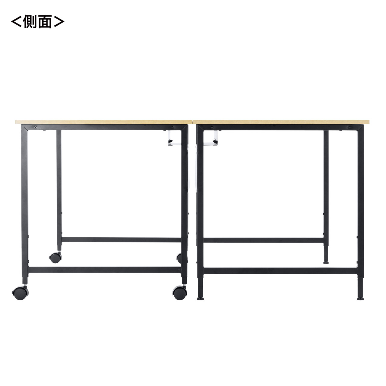 �p�\�R���f�X�N �t���L�V�u���f�X�N W1200 �ؖ� �����ύX 2�i�K ����70cm ����72cm ��^�P�[�u���g���[�t �L���X�^�[ �A�W���X�^�[ �ω׏d50kg