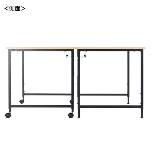 �p�\�R���f�X�N �t���L�V�u���f�X�N W1200 �ؖ� �����ύX 2�i�K ����70cm ����72cm ��^�P�[�u���g���[�t �L���X�^�[ �A�W���X�^�[ �ω׏d50kg