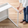 �p�\�R���f�X�N �t���L�V�u���f�X�N W1400 �z���C�g �����ύX 2�i�K ����70cm ����72cm ��^�P�[�u���g���[�t �L���X�^�[ �A�W���X�^�[ �ω׏d50kg