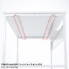�p�\�R���f�X�N �t���L�V�u���f�X�N W1400 �z���C�g �����ύX 2�i�K ����70cm ����72cm ��^�P�[�u���g���[�t �L���X�^�[ �A�W���X�^�[ �ω׏d50kg
