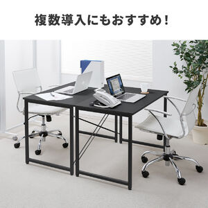 格安新品  コの字デスク シンプルデスク3 幅180cm 奥行120cm ブラック カウンターテーブル・ハイテーブル