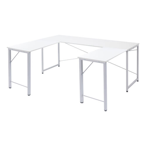 �R�̎��f�X�N �V���v���f�X�N3 DTM�f�X�N ��180cm ���s150cm �z���C�g ���j�^�A�[���Ή�