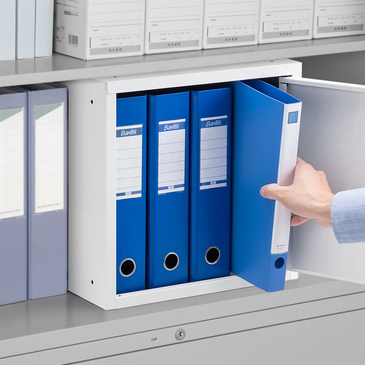 �Z�L�����e�B�{�b�N�X �h�Ѓ��b�J�[ ���^ �X�`�[���� ���t�� �z���C�g ���b�J�[ �u�b�N�g���[�t�� �X�^�b�L���O�\ �ȒP�g�� A4 ���� �Z�L�����e�B���C���[ 4�Z�b�g